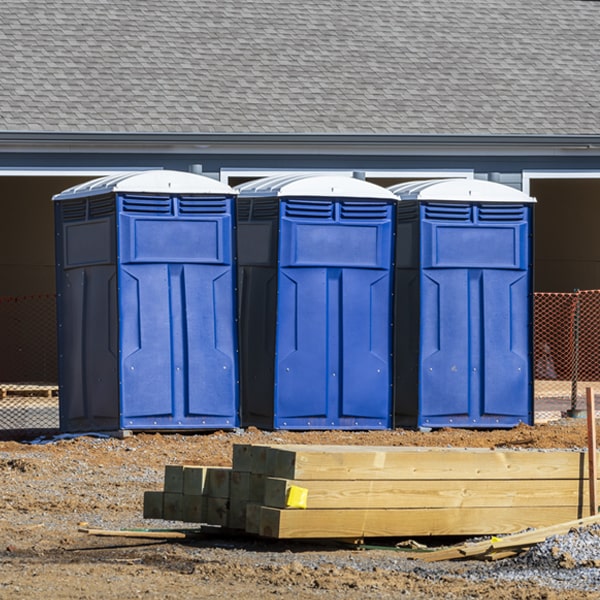 what is the expected delivery and pickup timeframe for the portable toilets in Scottdale